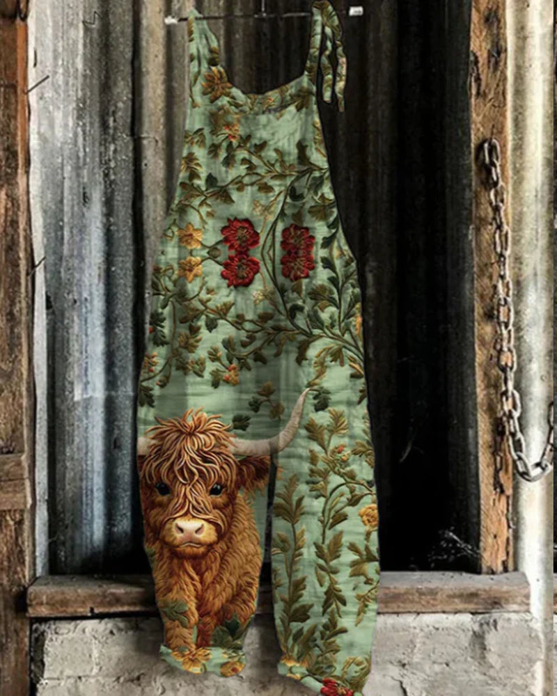 Highland Cow Pocket Jumpsuit